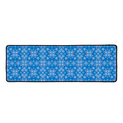 Christmas Nordic Knitted Pattern Print Long Kitchen Mat