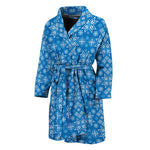 Christmas Nordic Knitted Pattern Print Men's Bathrobe