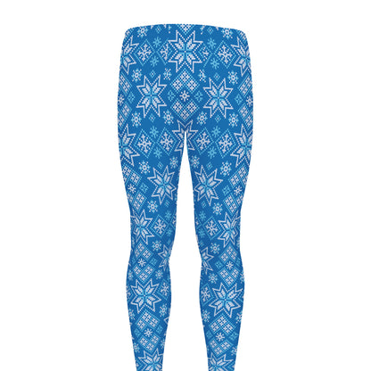 Christmas Nordic Knitted Pattern Print Men's leggings
