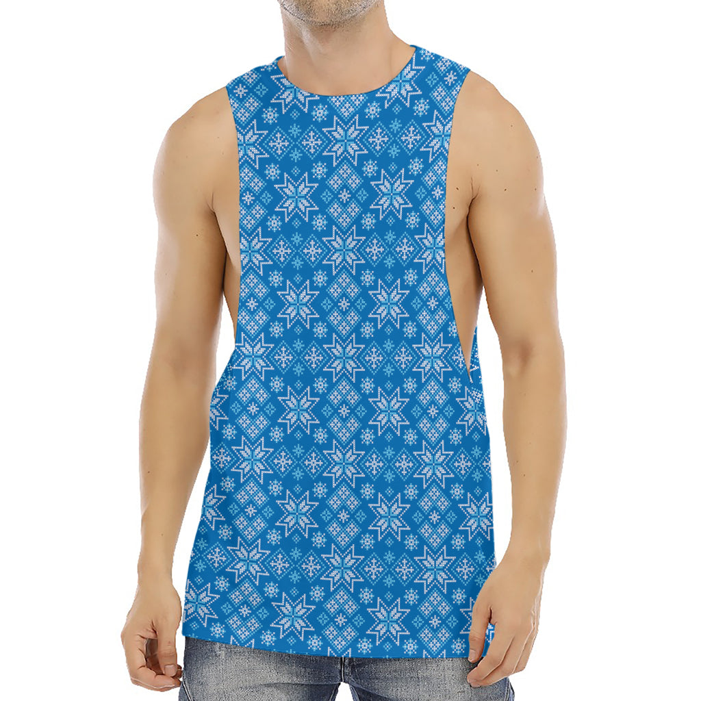 Christmas Nordic Knitted Pattern Print Men's Muscle Tank Top