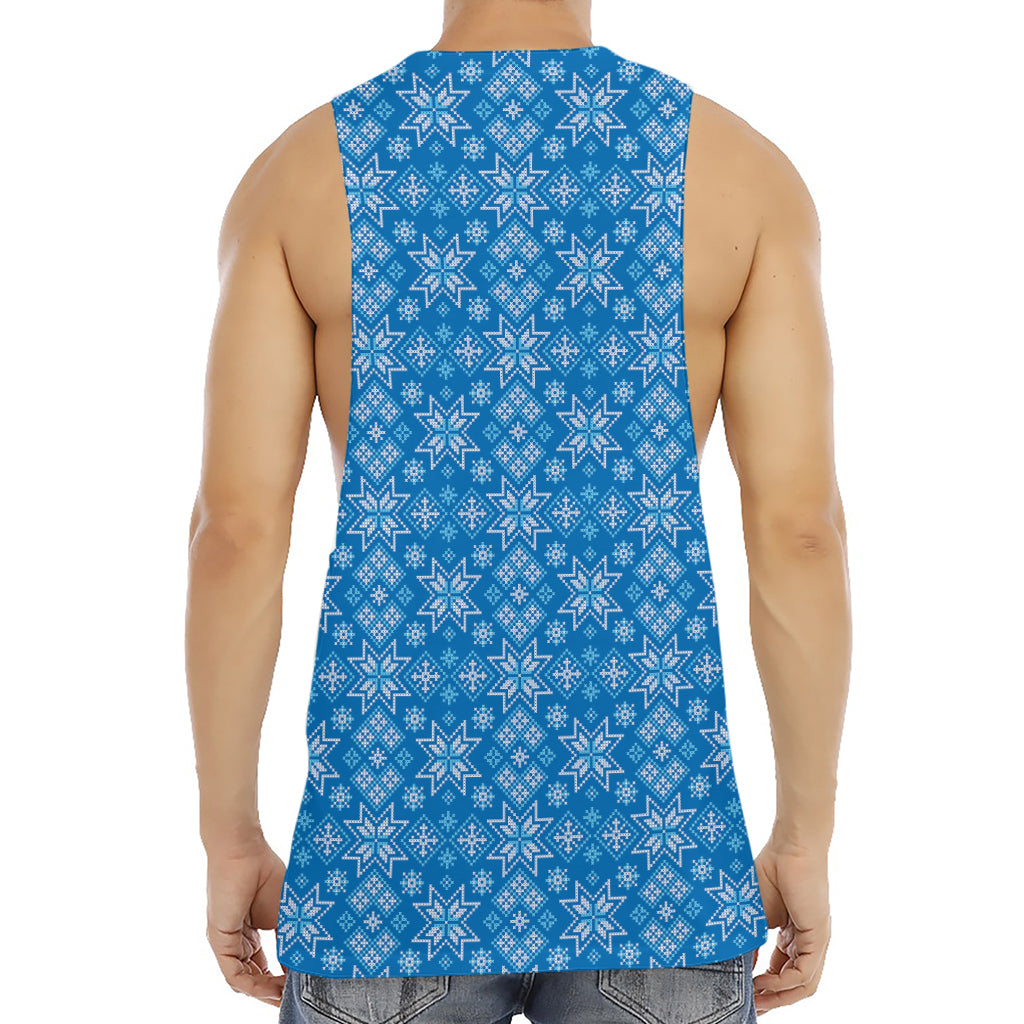 Christmas Nordic Knitted Pattern Print Men's Muscle Tank Top