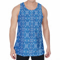 Christmas Nordic Knitted Pattern Print Men's Velvet Tank Top