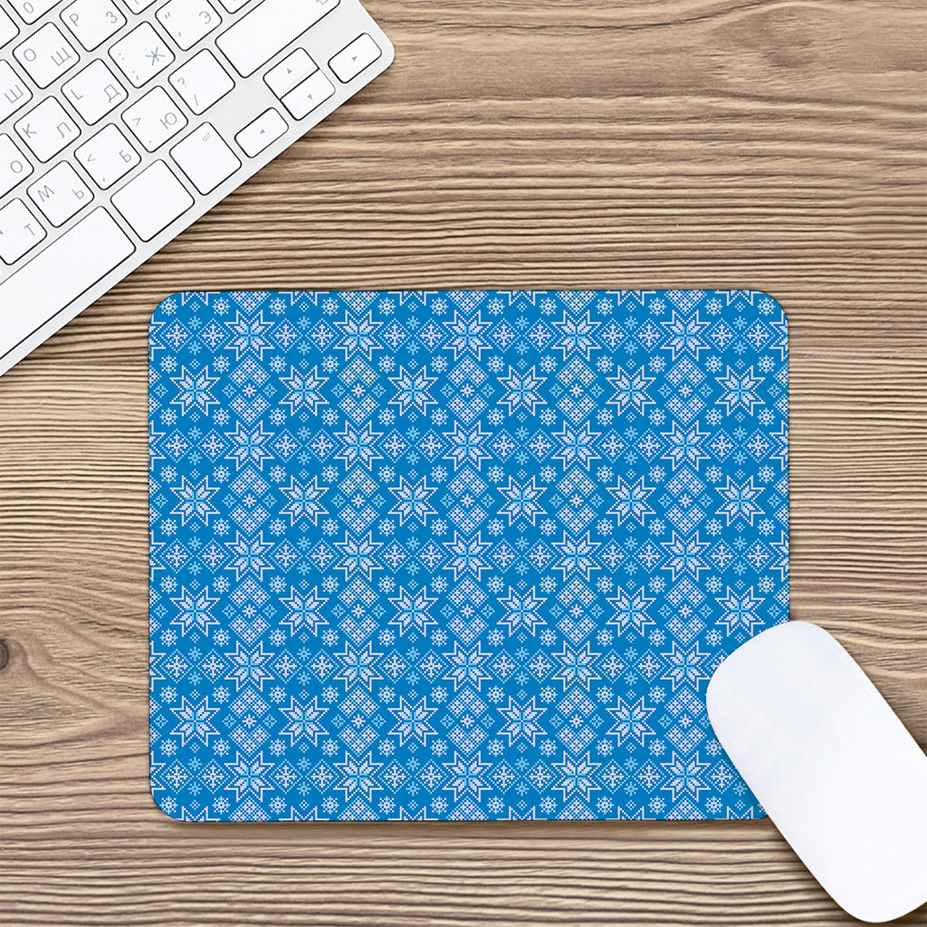 Christmas Nordic Knitted Pattern Print Mouse Pad