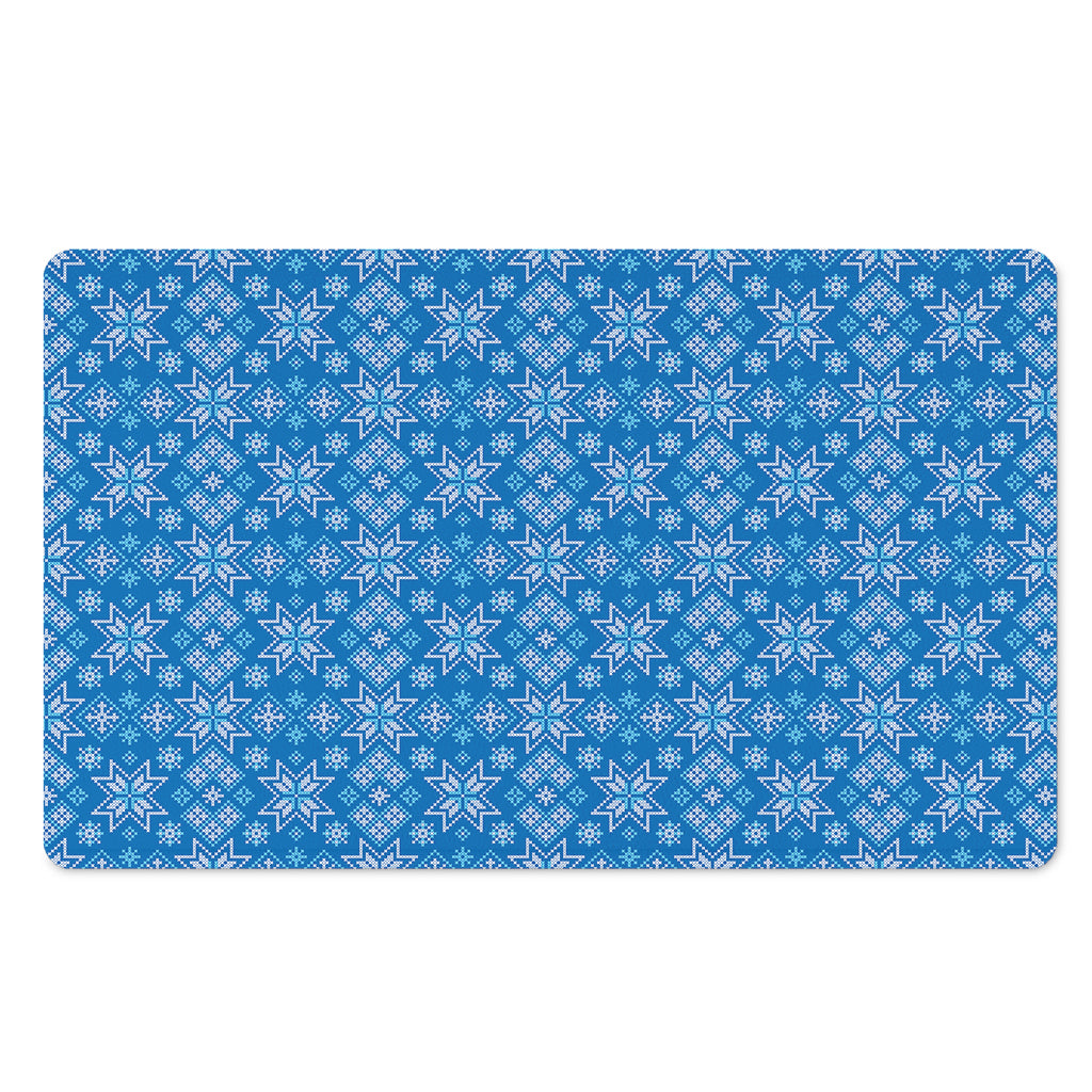 Christmas Nordic Knitted Pattern Print Polyester Doormat