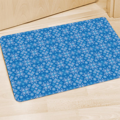 Christmas Nordic Knitted Pattern Print Polyester Doormat