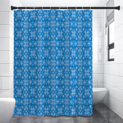 Christmas Nordic Knitted Pattern Print Premium Shower Curtain