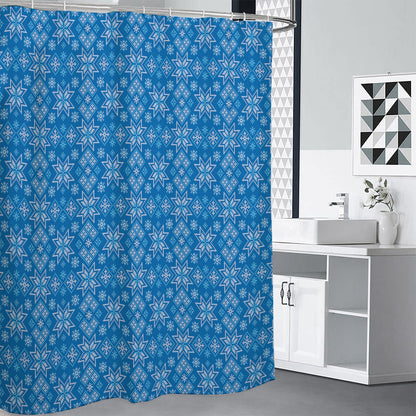 Christmas Nordic Knitted Pattern Print Premium Shower Curtain
