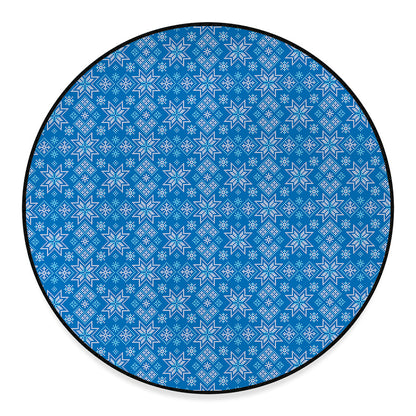 Christmas Nordic Knitted Pattern Print Round Floor Mat