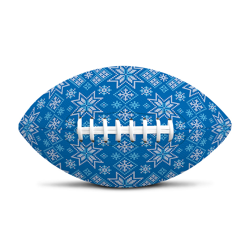 Christmas Nordic Knitted Pattern Print Rugby Ball