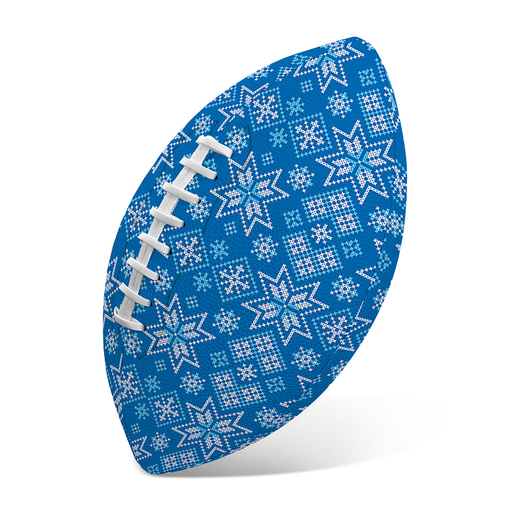 Christmas Nordic Knitted Pattern Print Rugby Ball