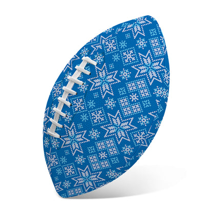 Christmas Nordic Knitted Pattern Print Rugby Ball