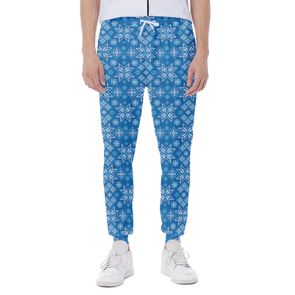 Christmas Nordic Knitted Pattern Print Scuba Joggers