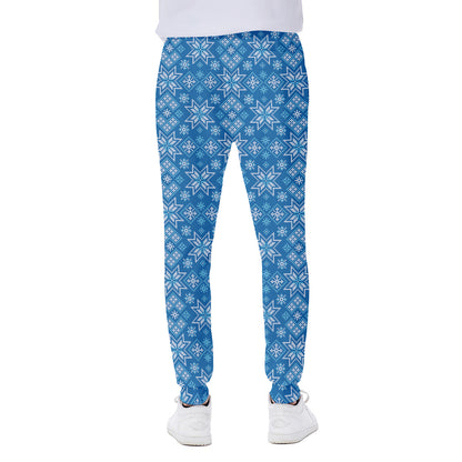 Christmas Nordic Knitted Pattern Print Scuba Joggers