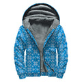 Christmas Nordic Knitted Pattern Print Sherpa Lined Zip Up Hoodie