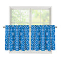 Christmas Nordic Knitted Pattern Print Tier Curtains