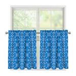 Christmas Nordic Knitted Pattern Print Tier Curtains