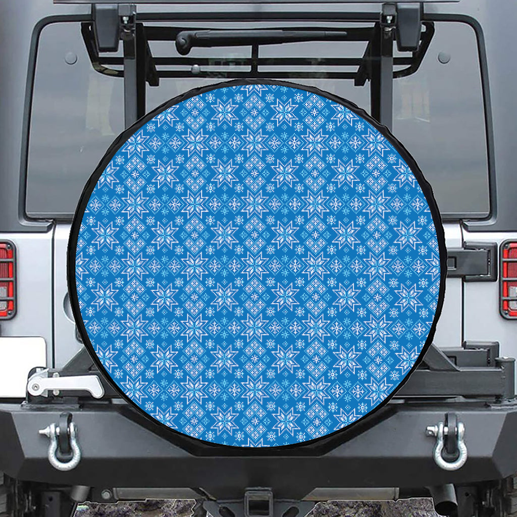 Christmas Nordic Knitted Pattern Print Tire Cover