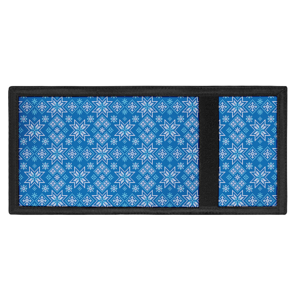 Christmas Nordic Knitted Pattern Print Trifold Wallet