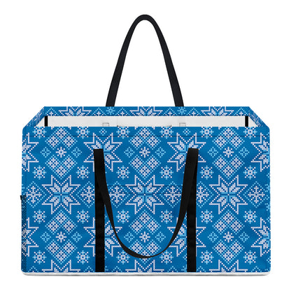 Christmas Nordic Knitted Pattern Print Utility Tote Bag