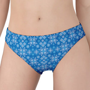 Christmas Nordic Knitted Pattern Print Women's Panties