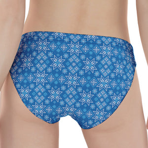 Christmas Nordic Knitted Pattern Print Women's Panties