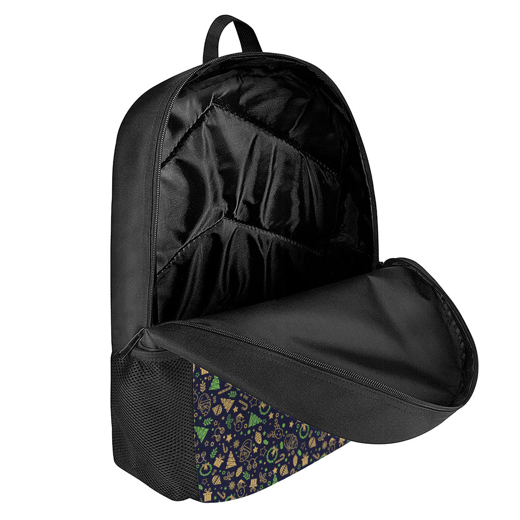 Christmas Party Elements Pattern Print 17 Inch Backpack