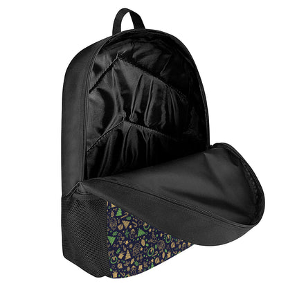 Christmas Party Elements Pattern Print 17 Inch Backpack