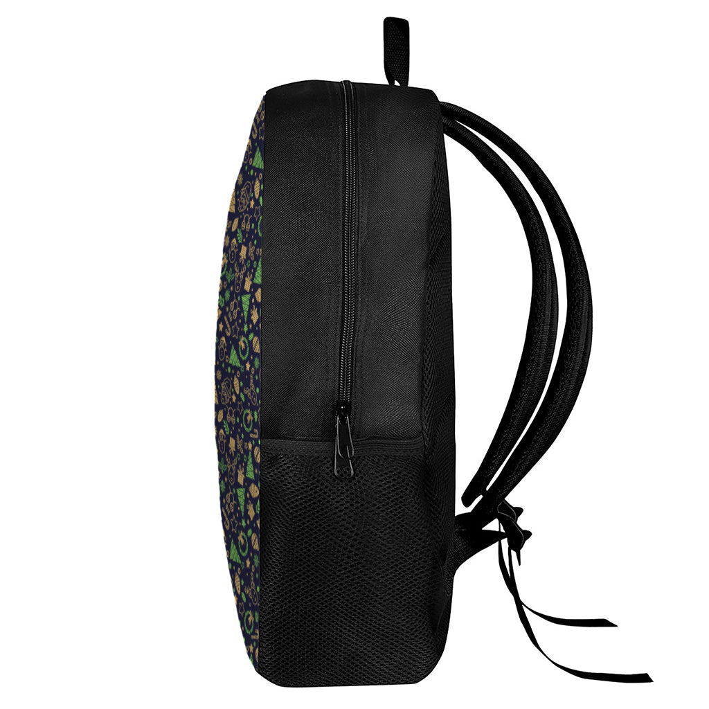 Christmas Party Elements Pattern Print 17 Inch Backpack