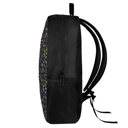 Christmas Party Elements Pattern Print 17 Inch Backpack