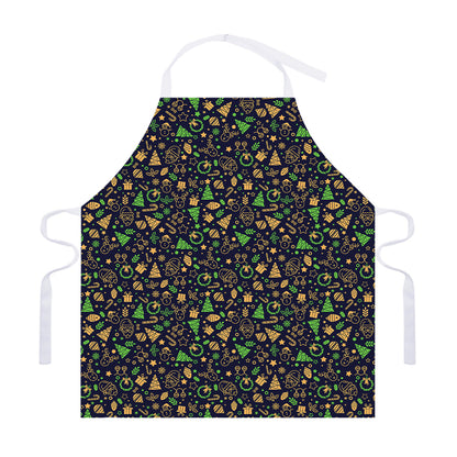 Christmas Party Elements Pattern Print Adjustable Apron