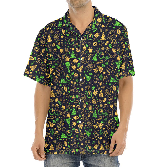 Christmas Party Elements Pattern Print Aloha Shirt