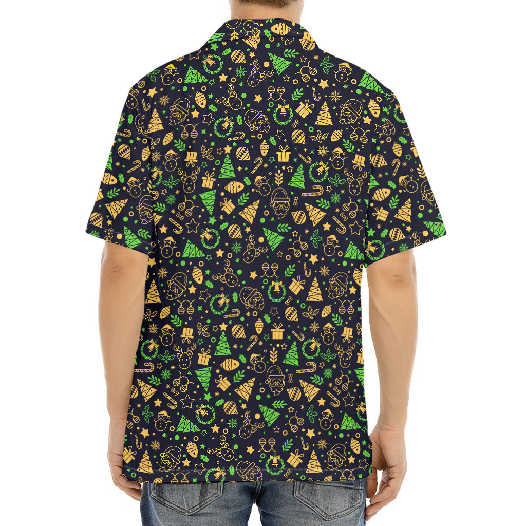 Christmas Party Elements Pattern Print Aloha Shirt