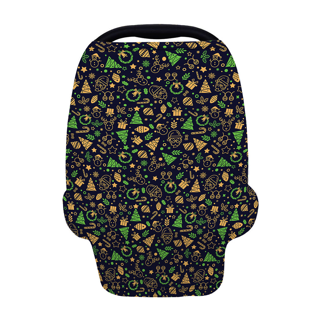 Christmas Party Elements Pattern Print Baby Seat Cover