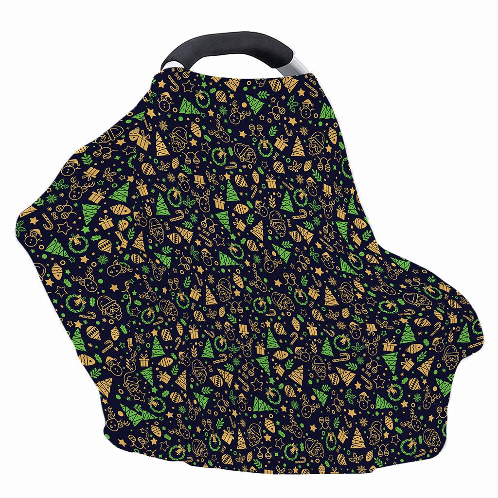 Christmas Party Elements Pattern Print Baby Seat Cover