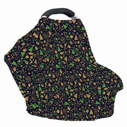 Christmas Party Elements Pattern Print Baby Seat Cover