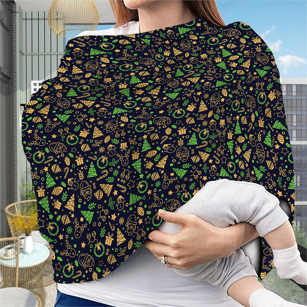 Christmas Party Elements Pattern Print Baby Seat Cover