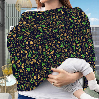Christmas Party Elements Pattern Print Baby Seat Cover