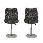 Christmas Party Elements Pattern Print Bar Stool Covers