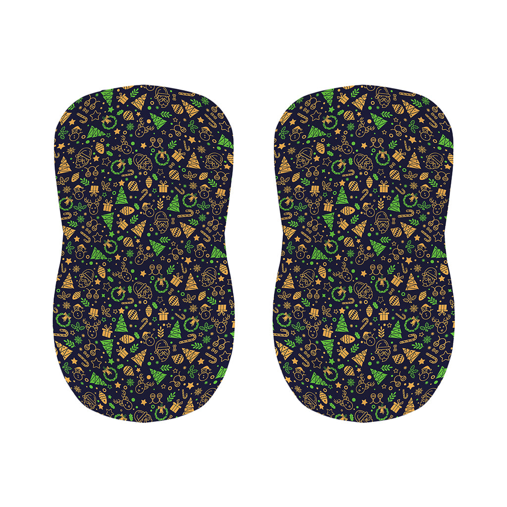 Christmas Party Elements Pattern Print Bar Stool Covers