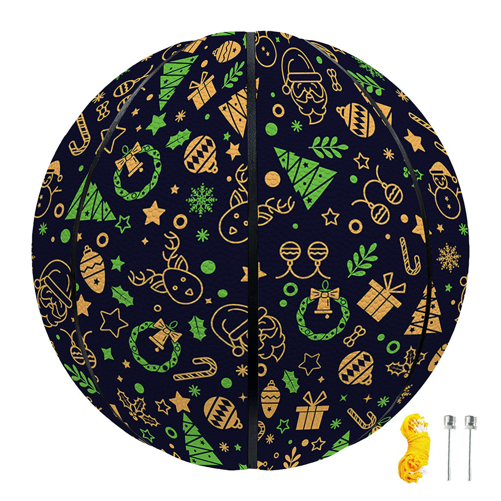 Christmas Party Elements Pattern Print Basketball