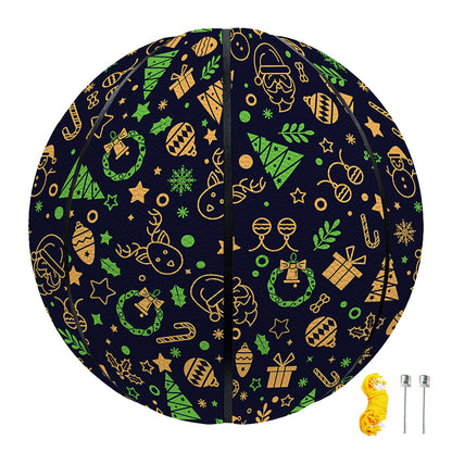 Christmas Party Elements Pattern Print Basketball
