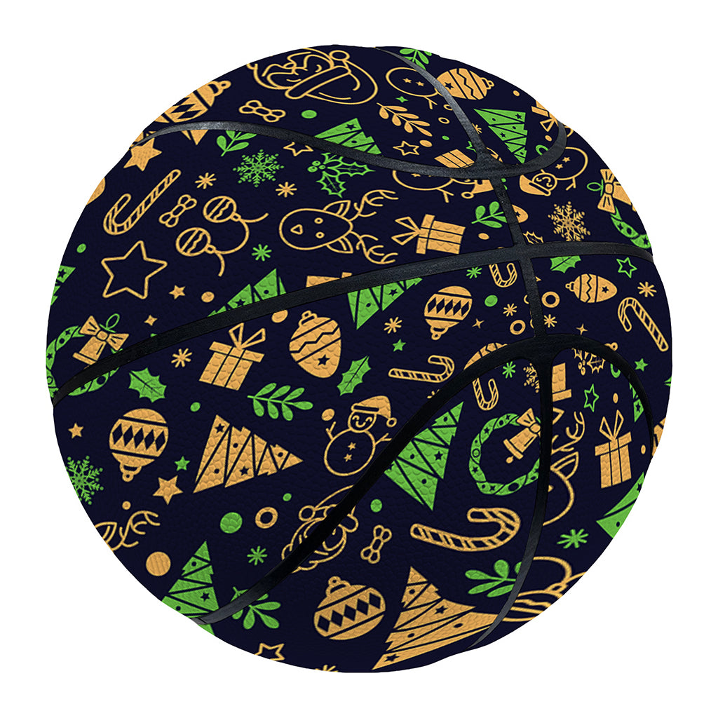 Christmas Party Elements Pattern Print Basketball