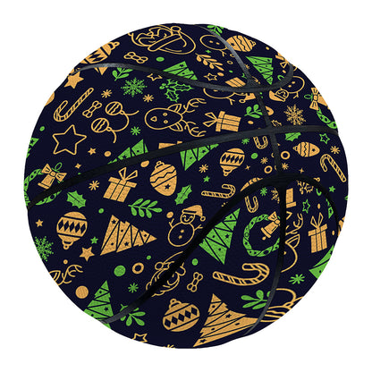 Christmas Party Elements Pattern Print Basketball