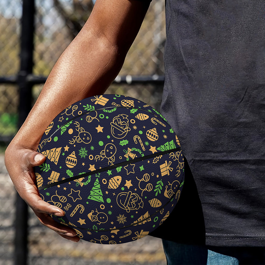 Christmas Party Elements Pattern Print Basketball