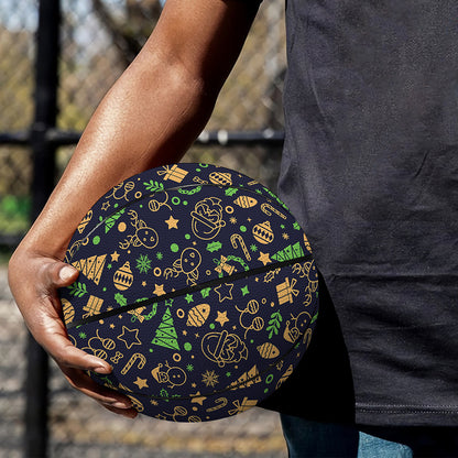 Christmas Party Elements Pattern Print Basketball
