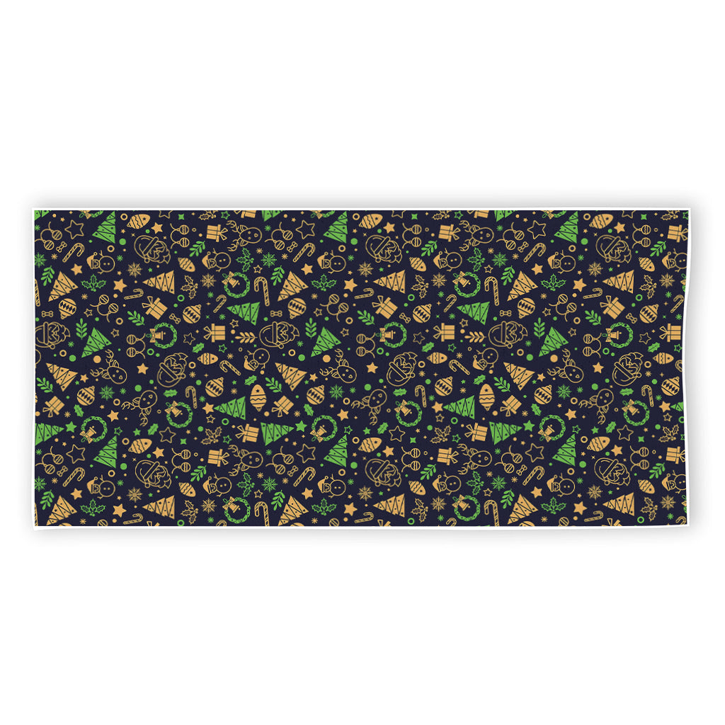 Christmas Party Elements Pattern Print Beach Towel