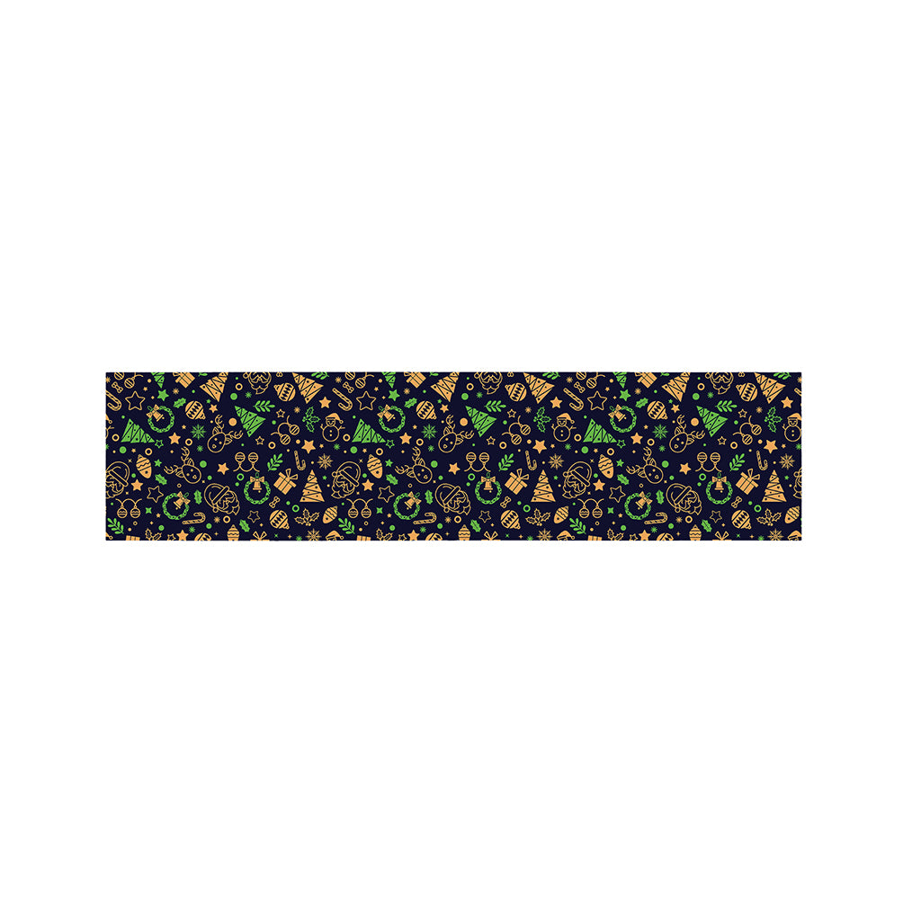 Christmas Party Elements Pattern Print Bed Runner