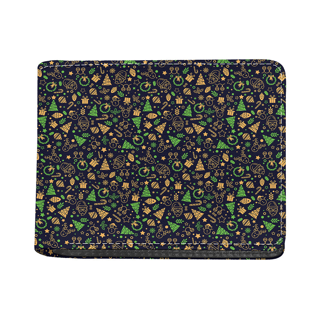 Christmas Party Elements Pattern Print Bifold Wallet