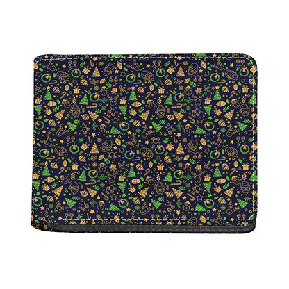 Christmas Party Elements Pattern Print Bifold Wallet
