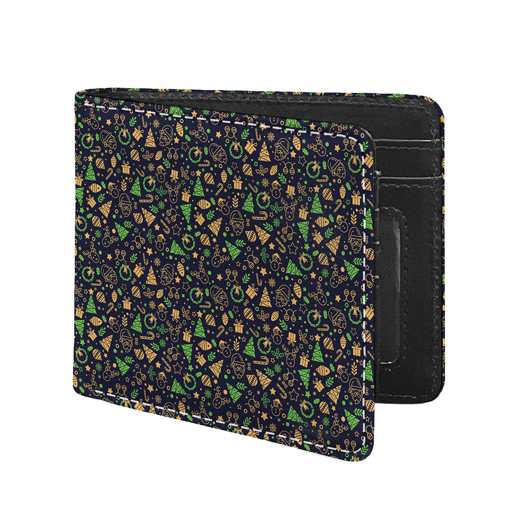 Christmas Party Elements Pattern Print Bifold Wallet